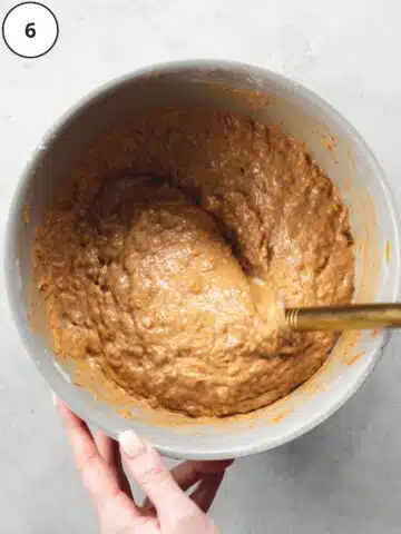 mixed carrot cake batter.