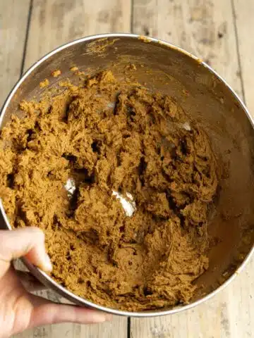 gingerbread spices mixed into cookie dough.